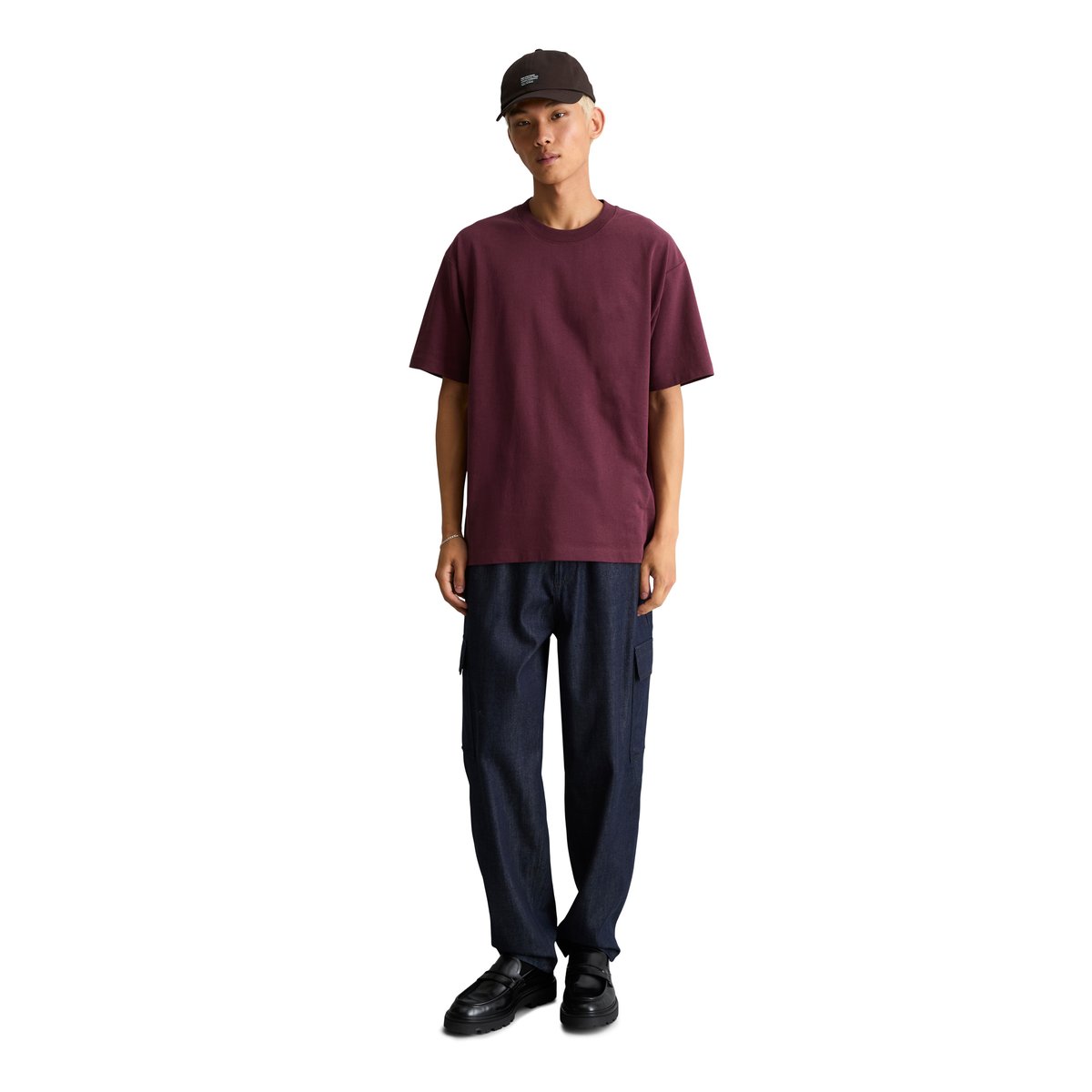 T-shirt ample en jersey de coton bio épais violet, MARC O’POLO DENIM