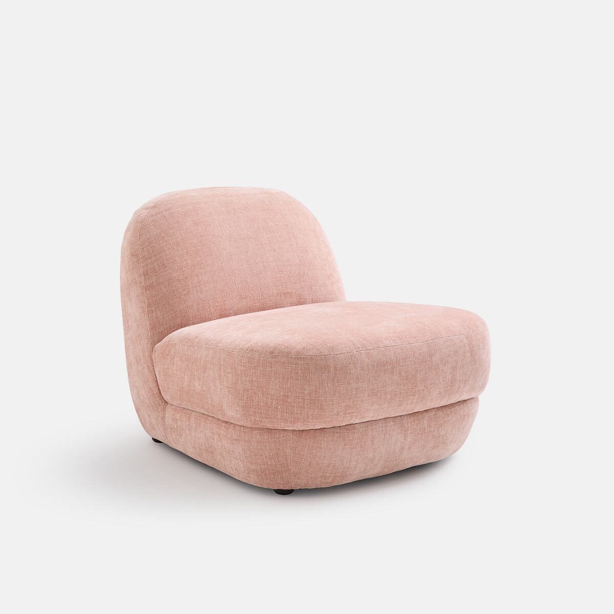 Cadeirão lounge compacto, tecido texturado, OLTO rosa, LA REDOUTE INTERIEURS