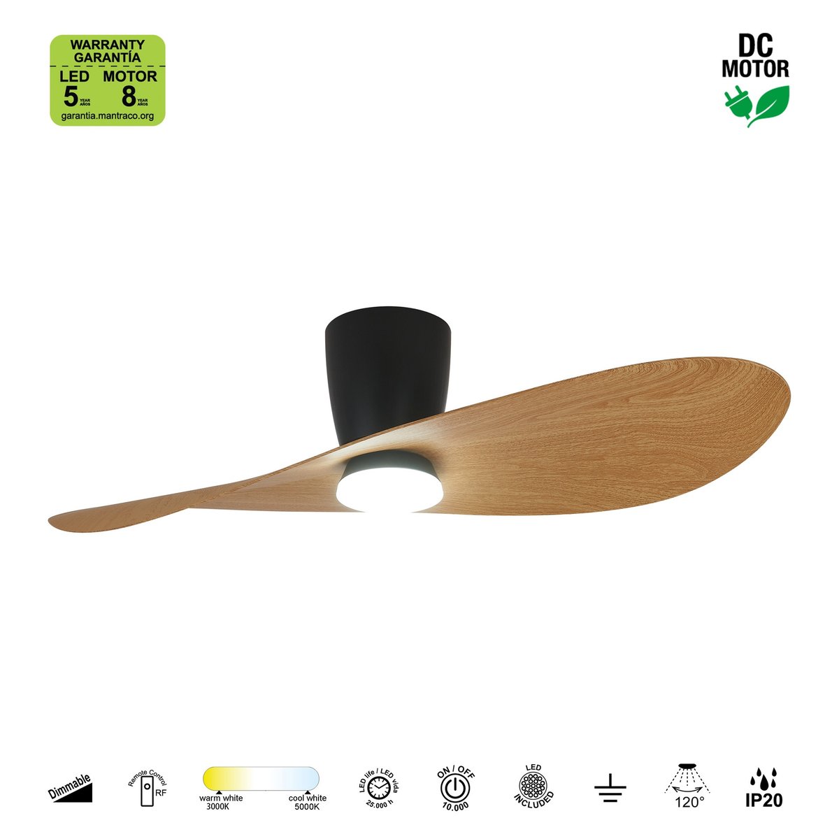 Ventilateur, SURFER noir, MANTRA