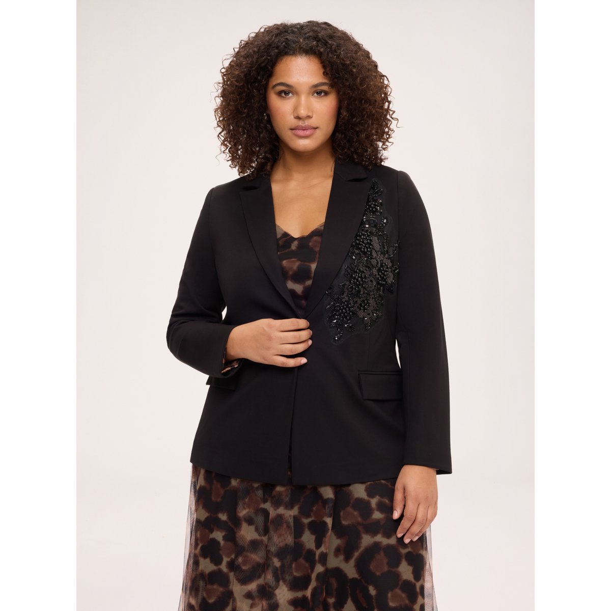Blazer à paillettes noir, FIORELLA RUBINO