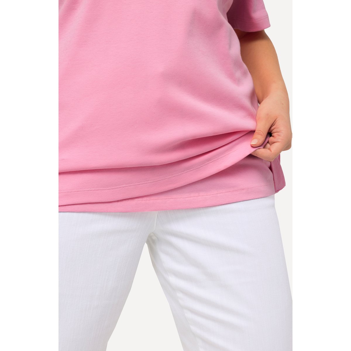 T-shirt doublé sur le devant rose pâle, ULLA POPKEN