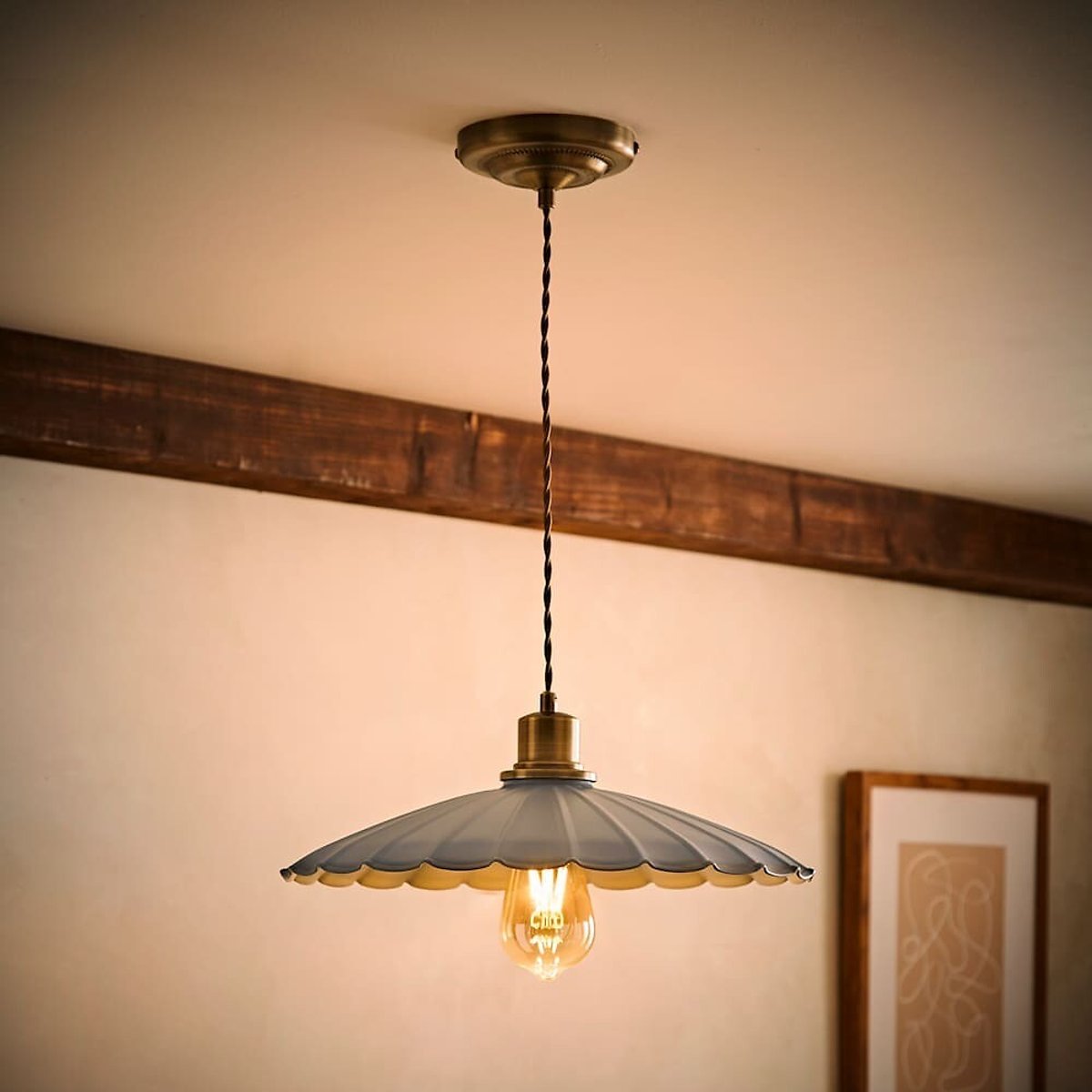 Horton Scallop Pendant Light blue, SO'HOME