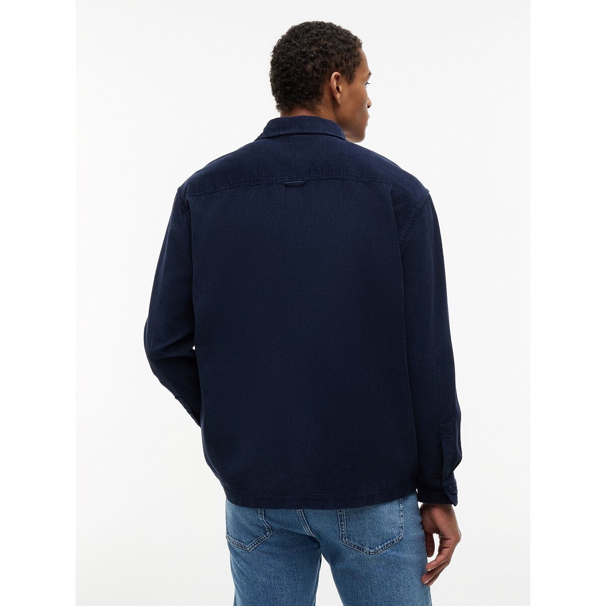 Surchemise en velours côtelé bleu marine, TOMMY JEANS