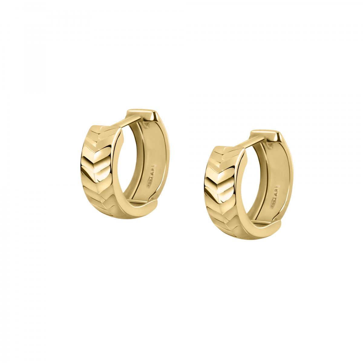 Boucles D'oreilles En Or Jaune 750 B-classic or jaune, BLUESPIRIT