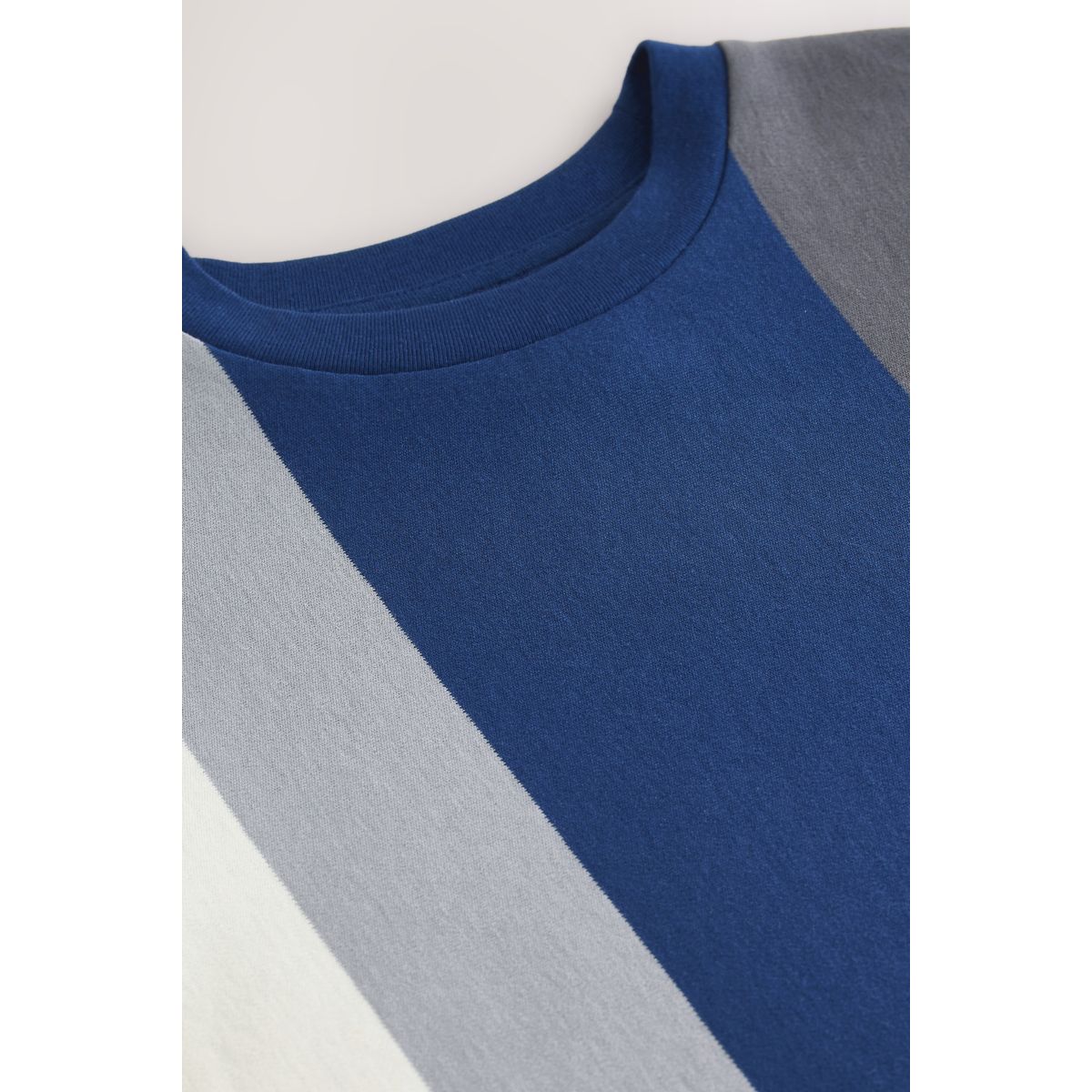 T-shirt manches courtes rayé bleu marine/anthracite, NEXT