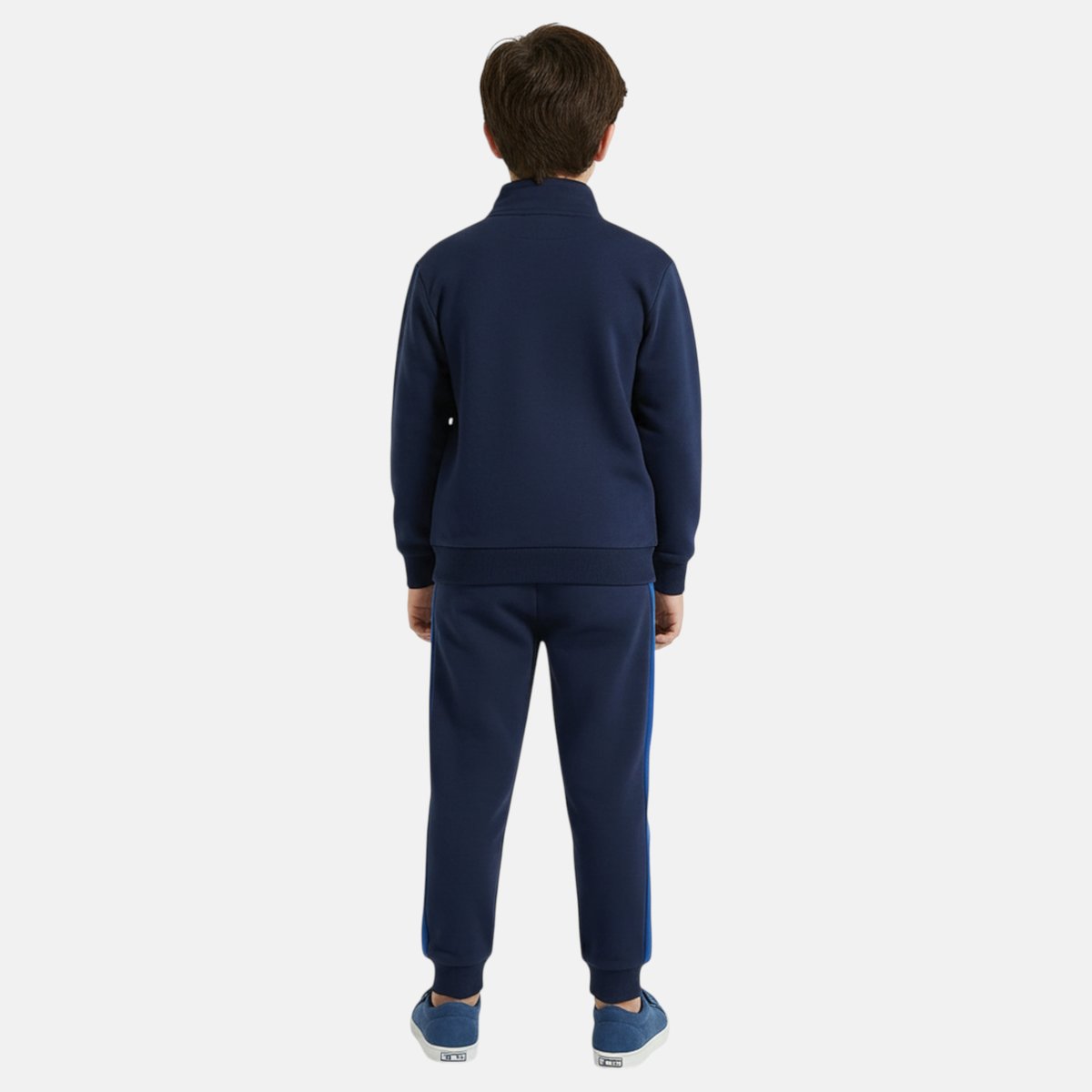 Ensemble sweat col zippé et pantalon de jogging SQUAD bleu marine, ELLESSE