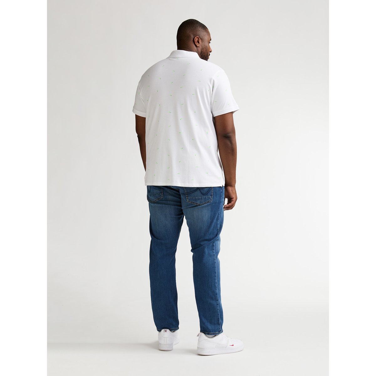 Polo grande taille à manches courtes chassis blanc bright white, PETROL INDUSTRIES