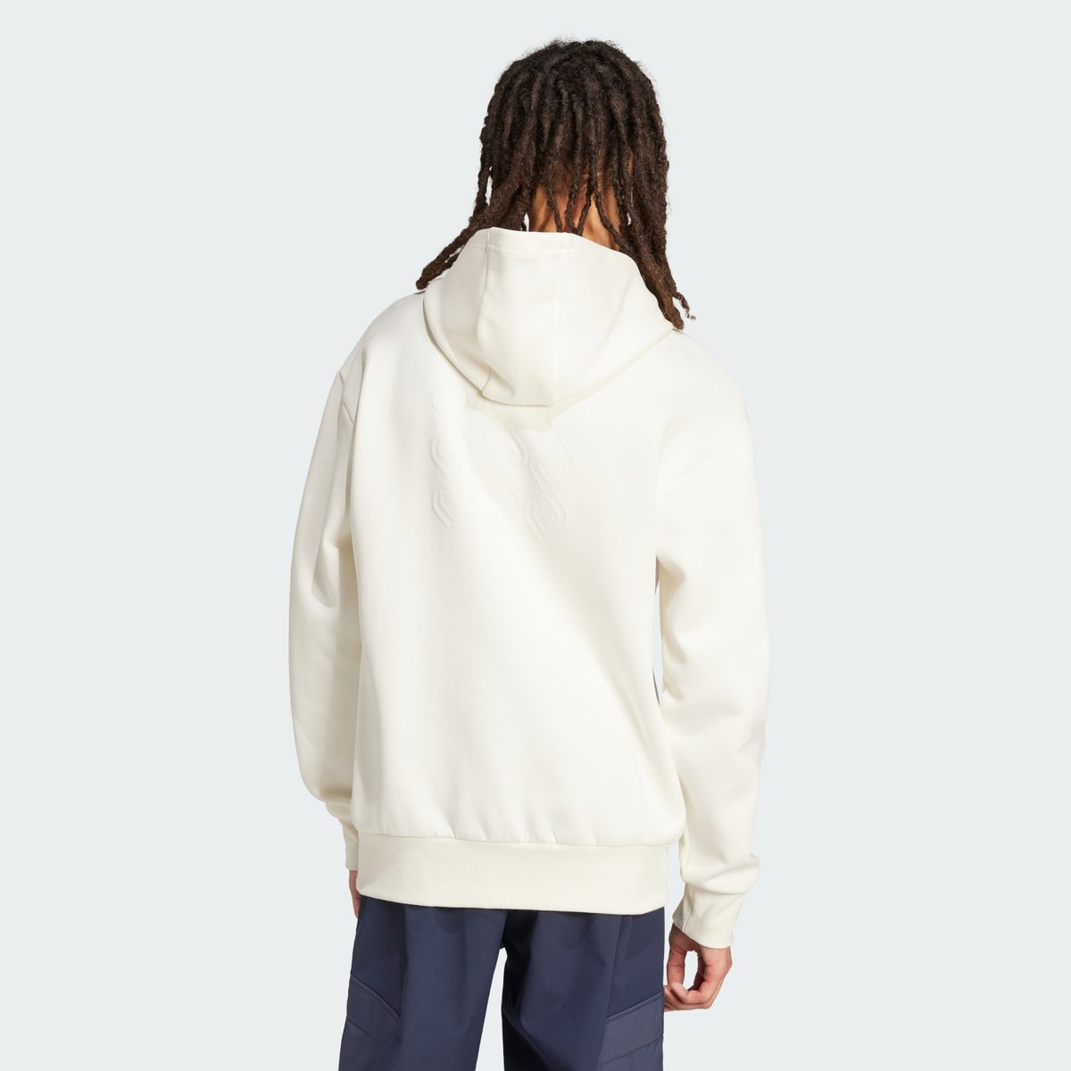 Sweat-shirt à capuche en maille double Juventus Seasonal off white, adidas Performance