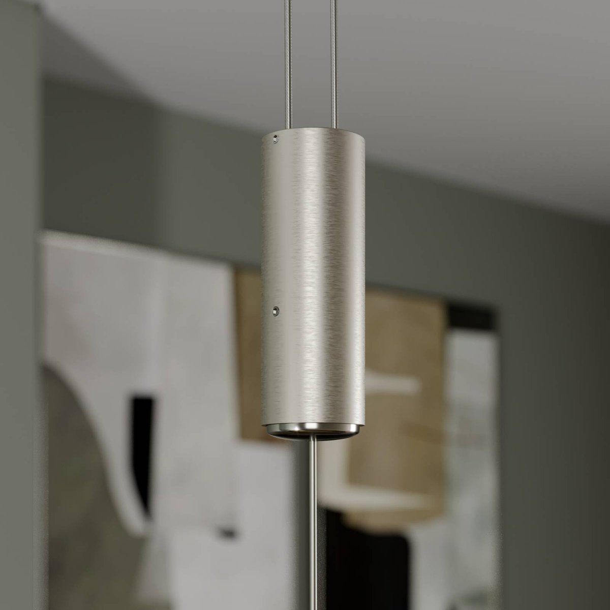 Suspension En Aluminium Moderne Led, Tolu nickel mat brossé, chromé, LUCANDE