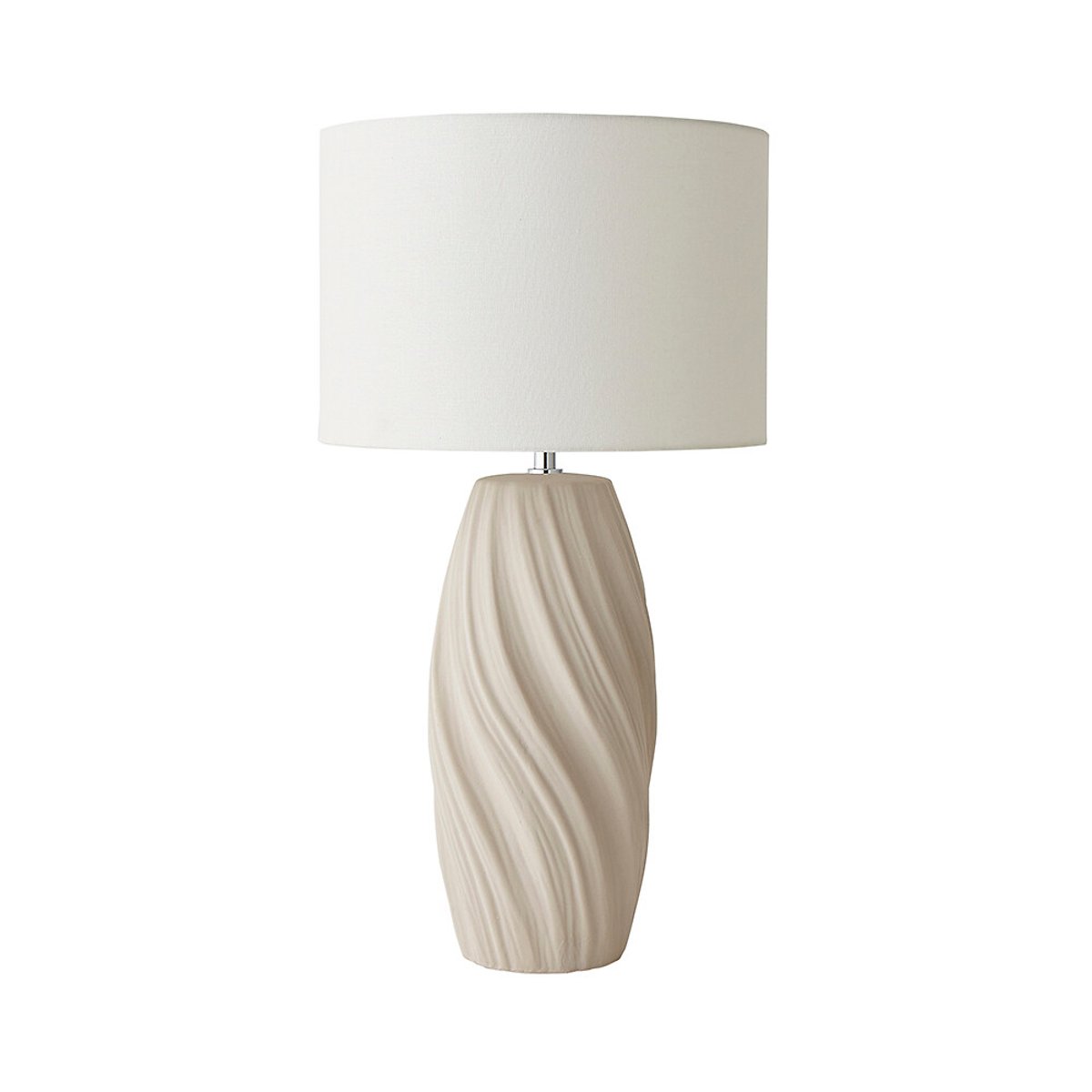 Lauri Swirl Table Lamp with Linen Drum Shade natural, SO'HOME