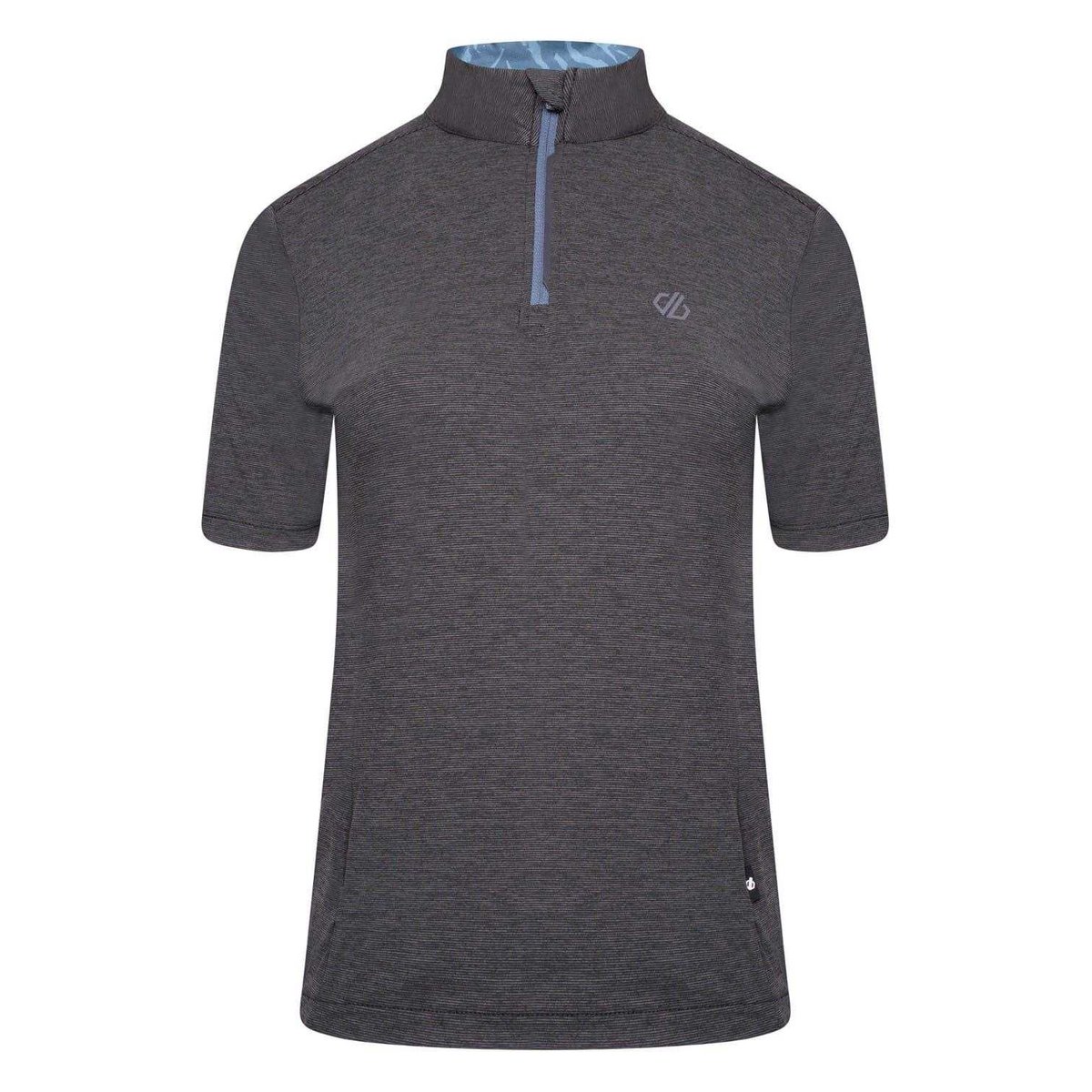 Maillot de cyclisme à col montant zippé PEDAL THROUGH IT gris chiné, DARE 2B