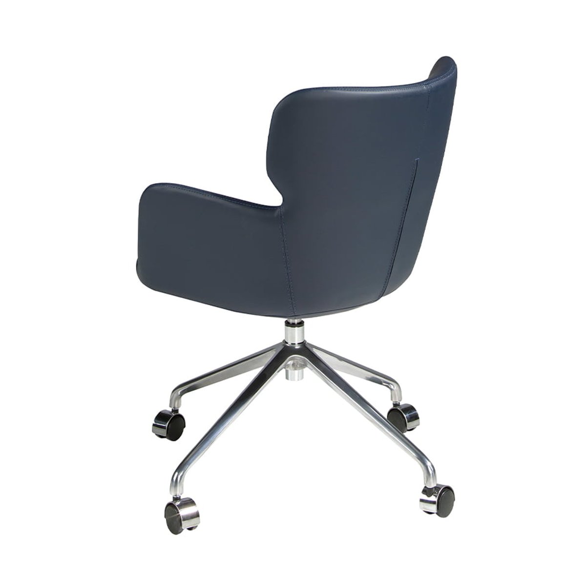 Chaise de bureau pivotant en similicuir bleu bleu | acier, ANGEL CERDA
