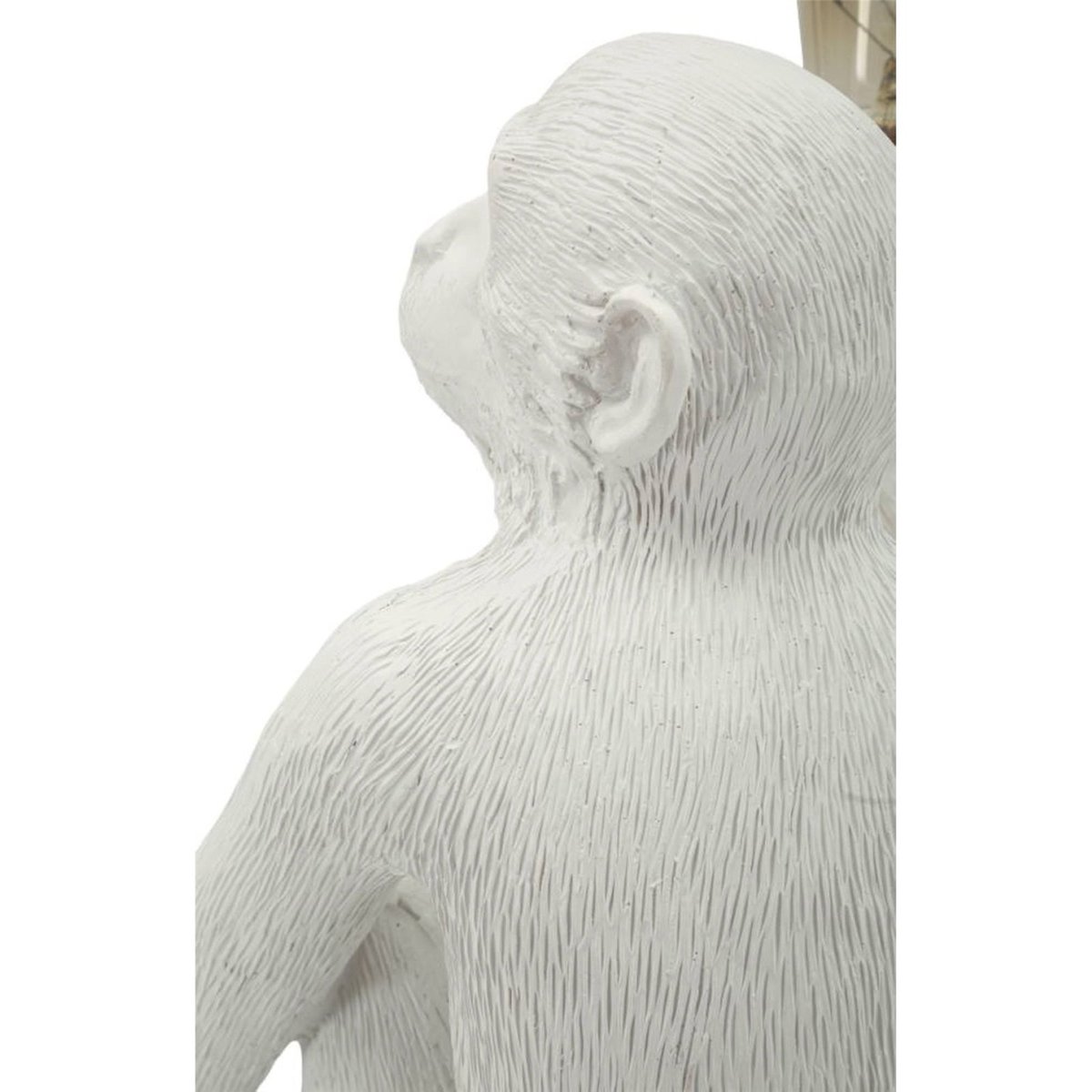 Lampe à poser sculpture singe assis GLAM blanc, RECOLLECTION