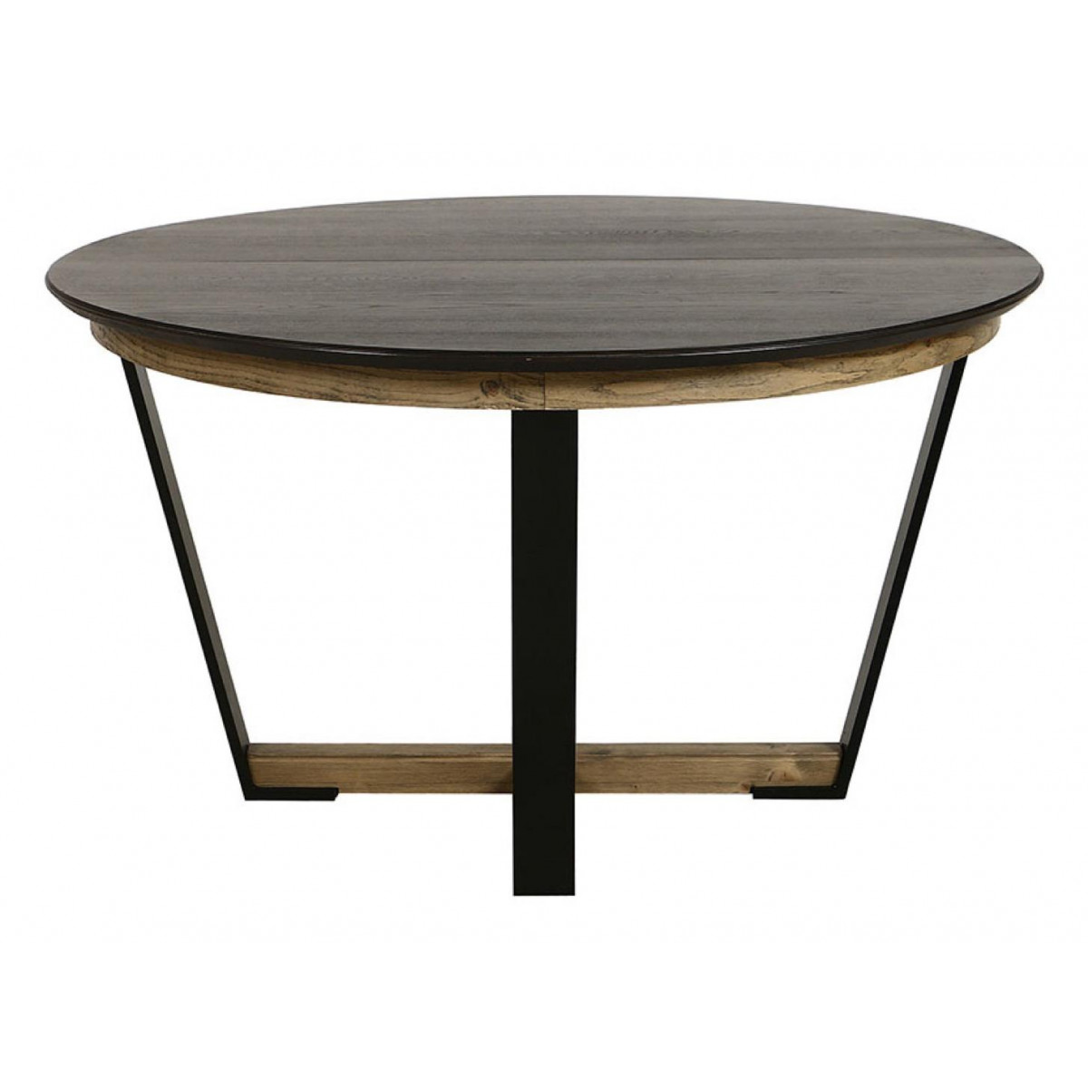 Table ronde 2 allonges - LAZARE noir, INTERIOR'S