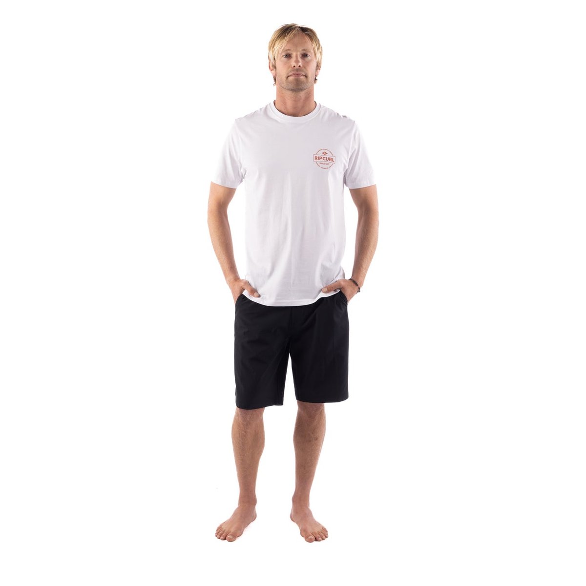 T-shirt manches courtes Homme AZ Branded blanc, RIP CURL