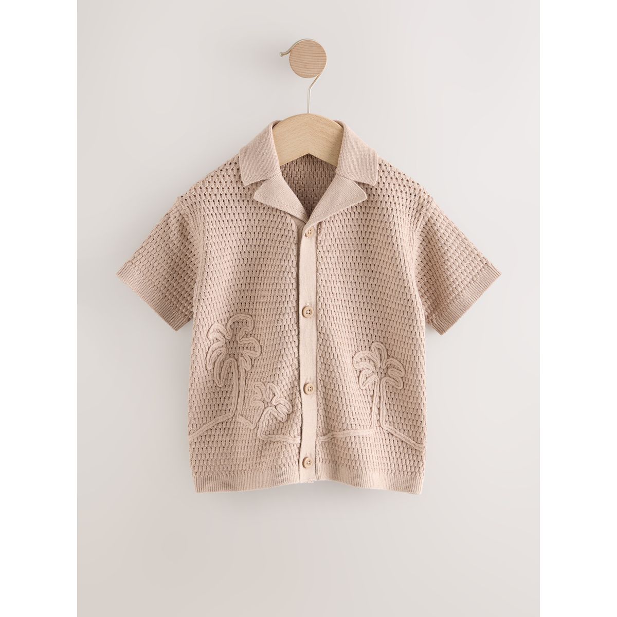 Polo maille texturé col revers paumes neutres, NEXT