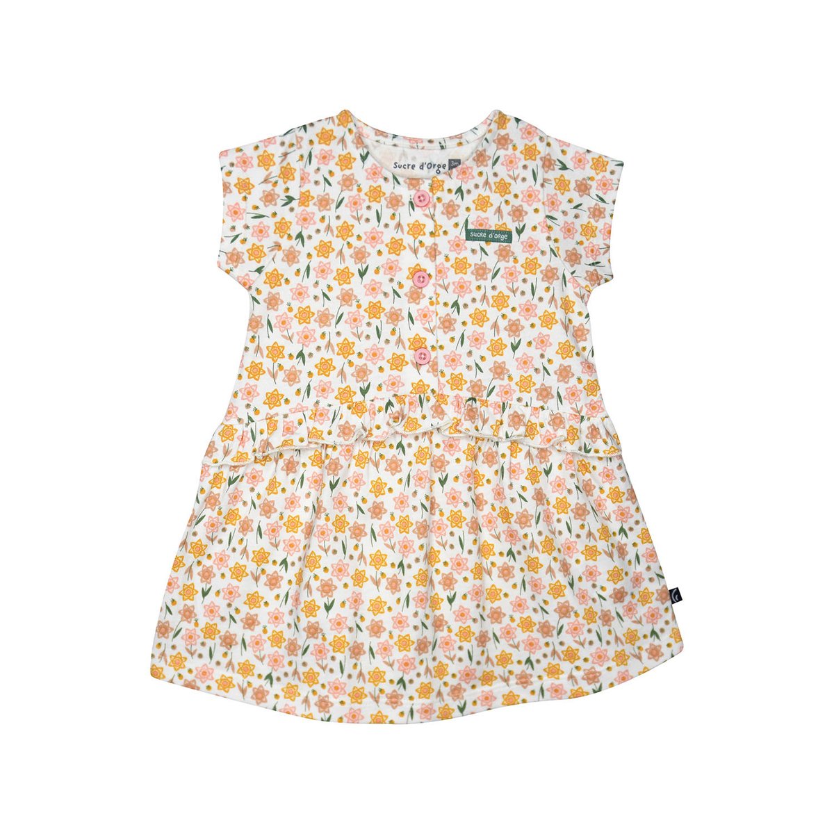 Robe ludivine bebe blanc, SUCRE D'ORGE