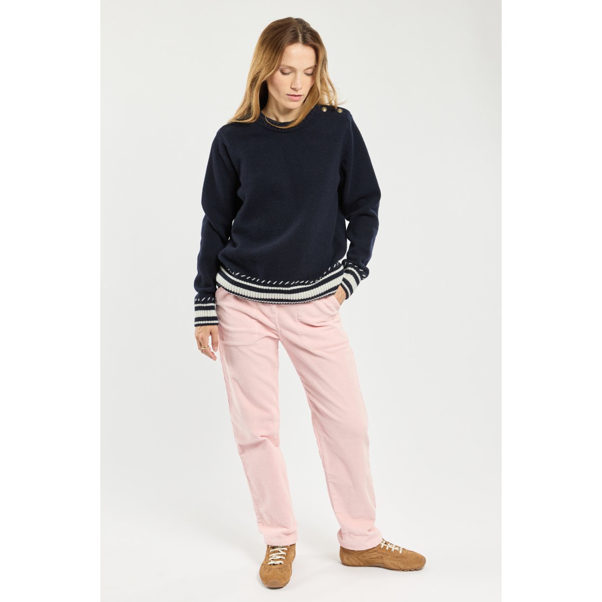 Pull marin Deauville - laine seal/nature, ARMOR-LUX