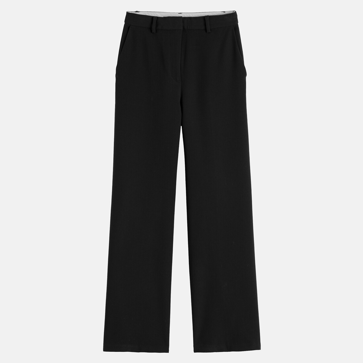 Pantaloni larghi in poliviscosa stretch nero , LA REDOUTE COLLECTIONS