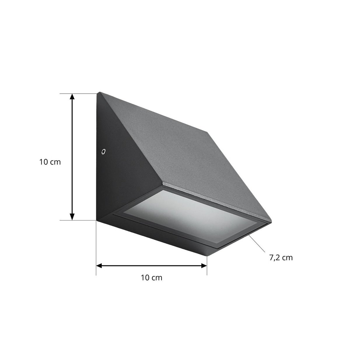 Applique extérieure en aluminium moderneLED noir, LINDBY