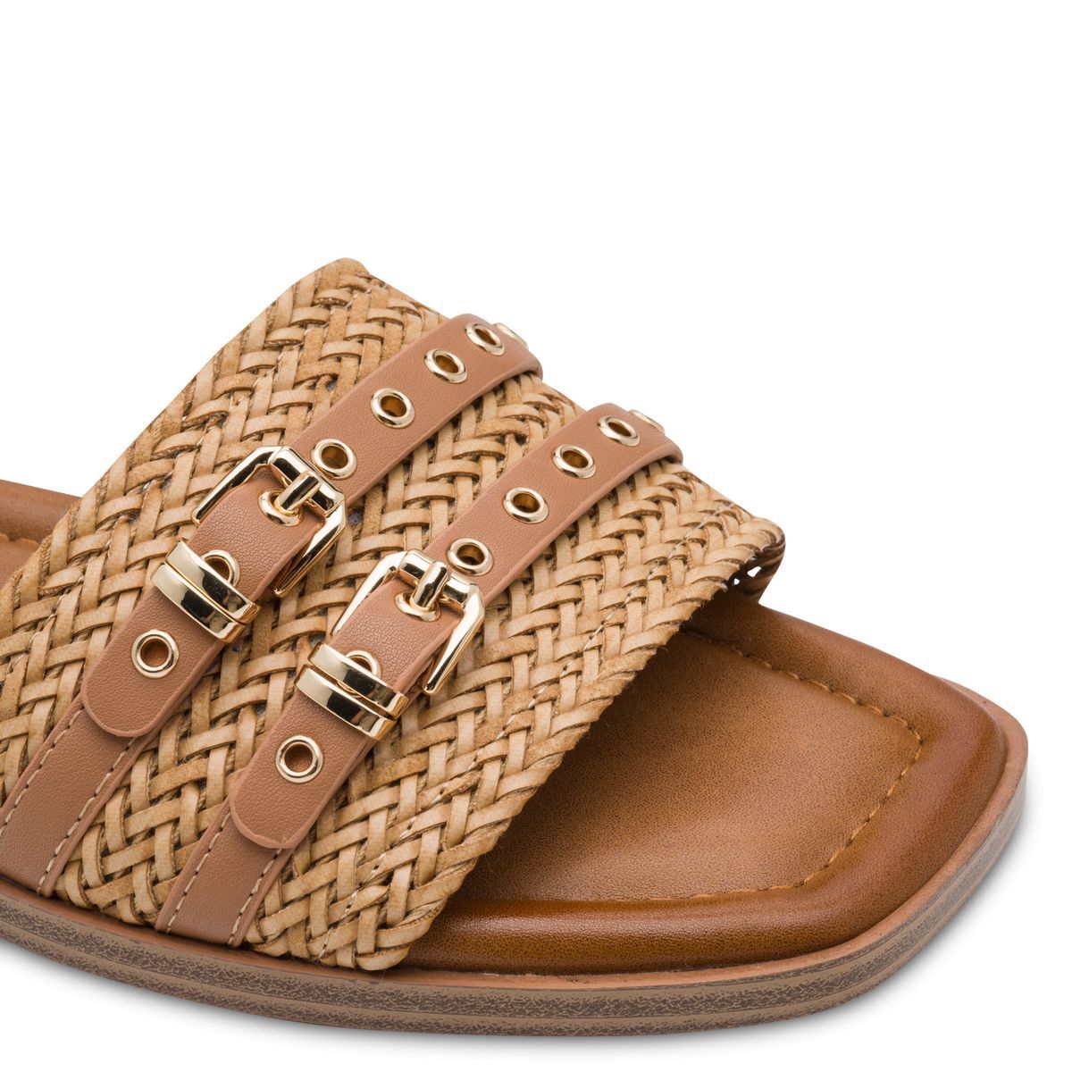 Mule talon bloc marron camel, TAMARIS