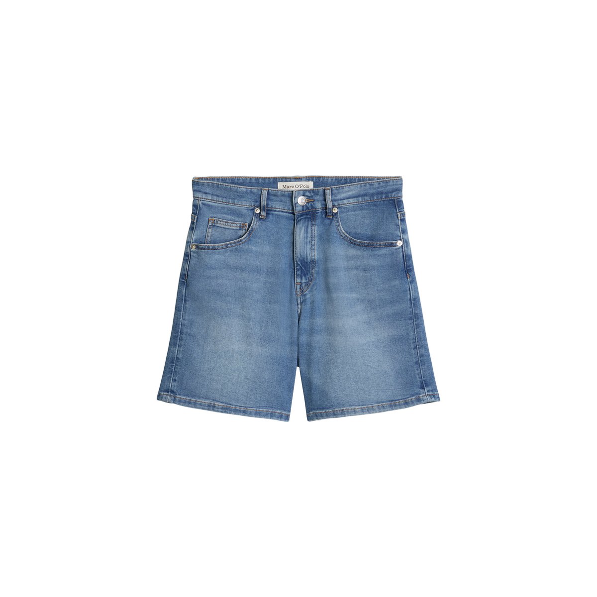 Short en jean regular en stretch doux Organic Cotton-Lyocell bleu clair, MARC O'POLO