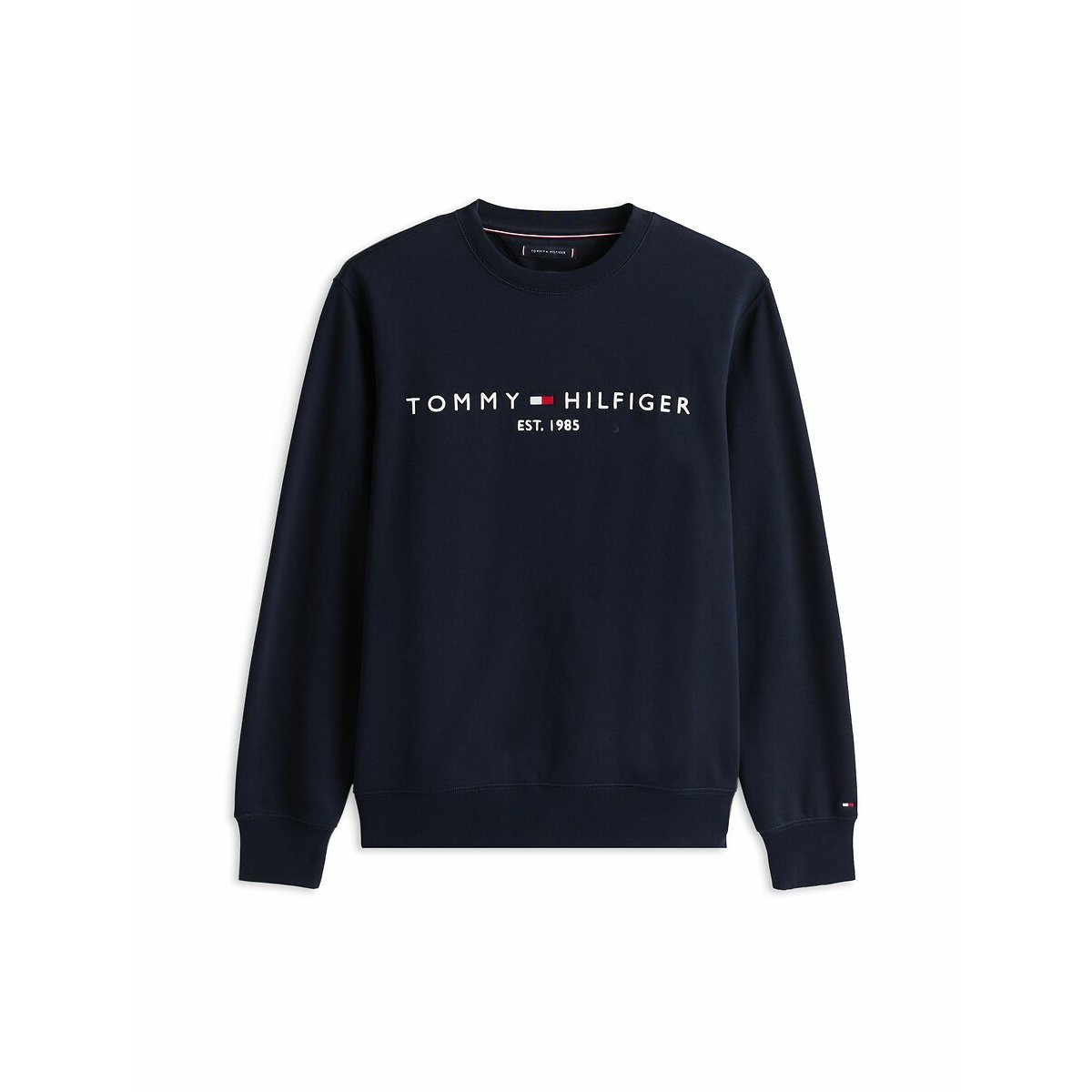 Sweat en molleton Flex à logo brodé bleu marine, TOMMY HILFIGER