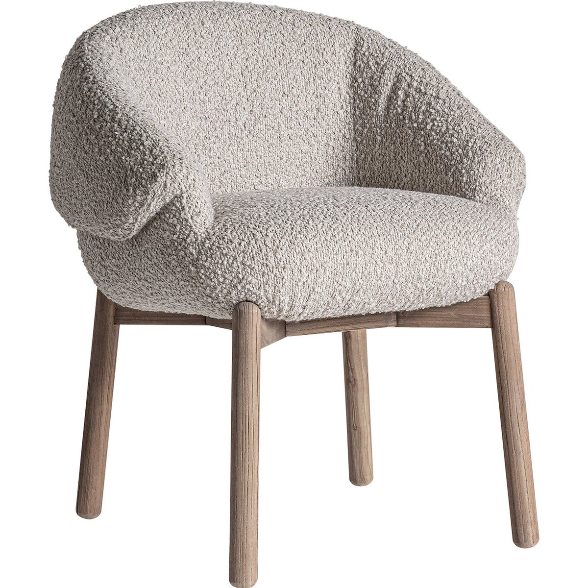 Chaise en bois d'orme, Motif jacquard bois d'orme marron translucide, RECOLLECTION