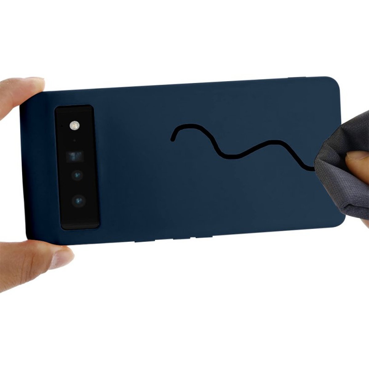 Coque Pixel 7 antichoc + 2 vitres bleu, EVETANE