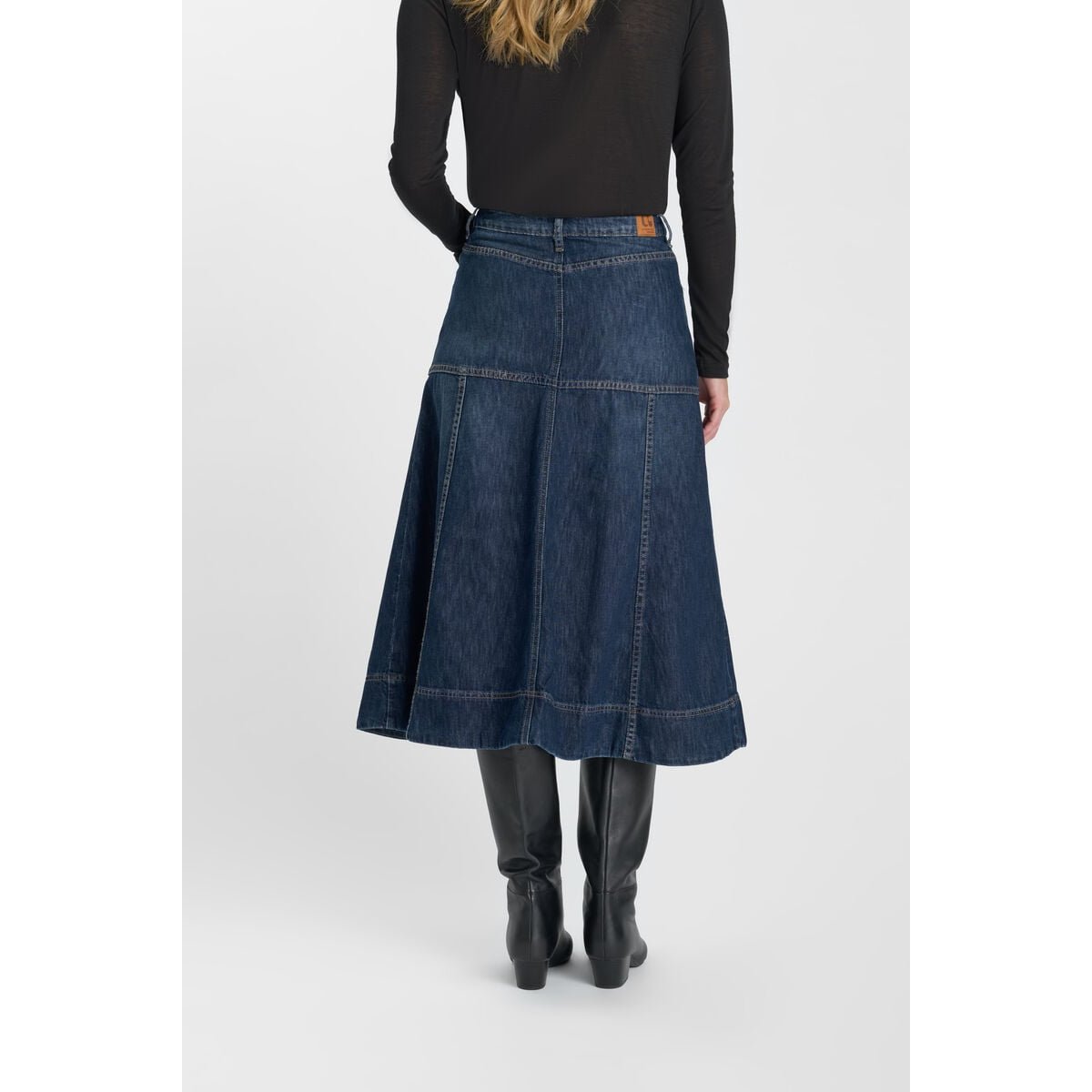 Jupe evasée, patineuse en jeans FANY blue, LE TEMPS DES CERISES