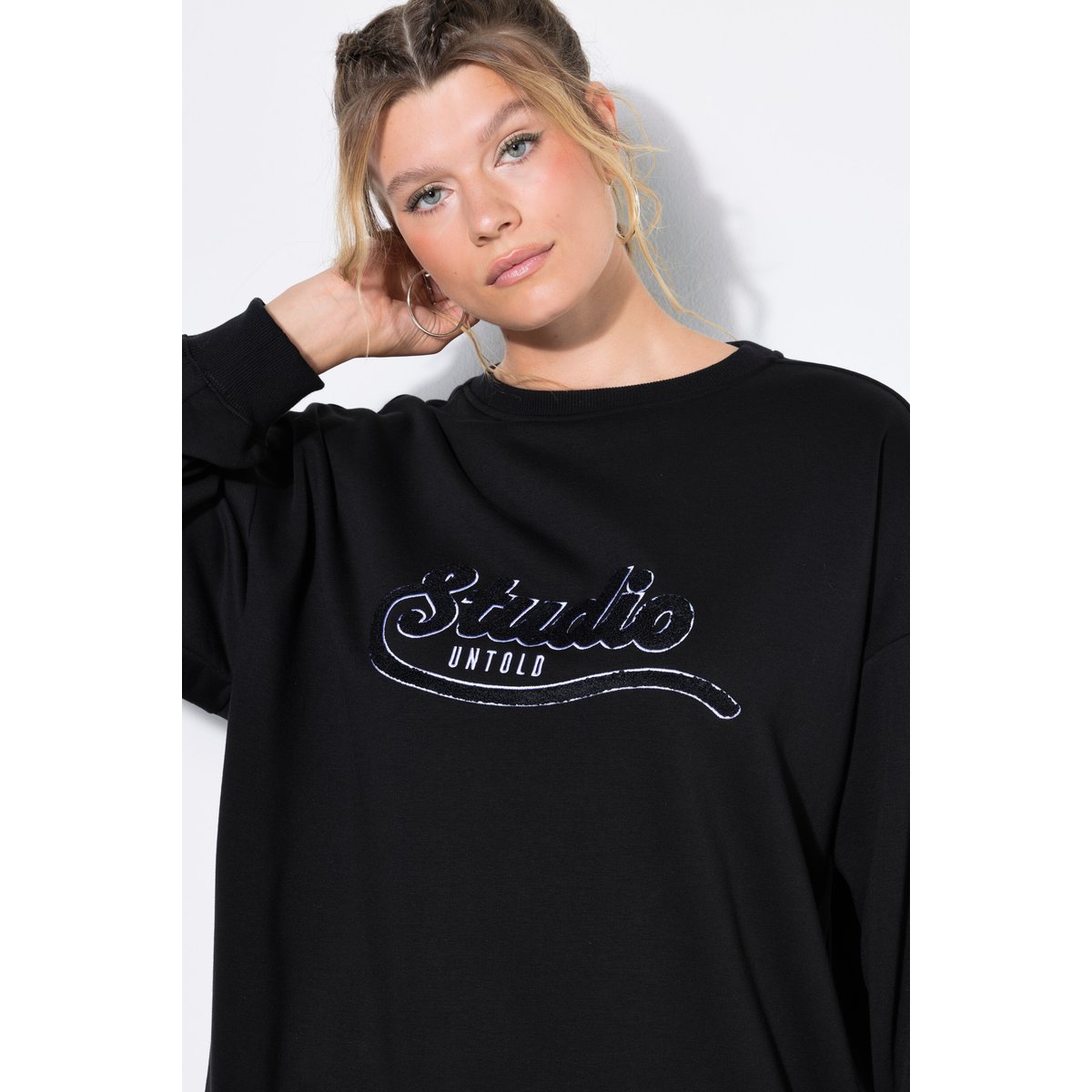 Sweat-shirt oversize, imprimé Towel Studio noir, STUDIO UNTOLD