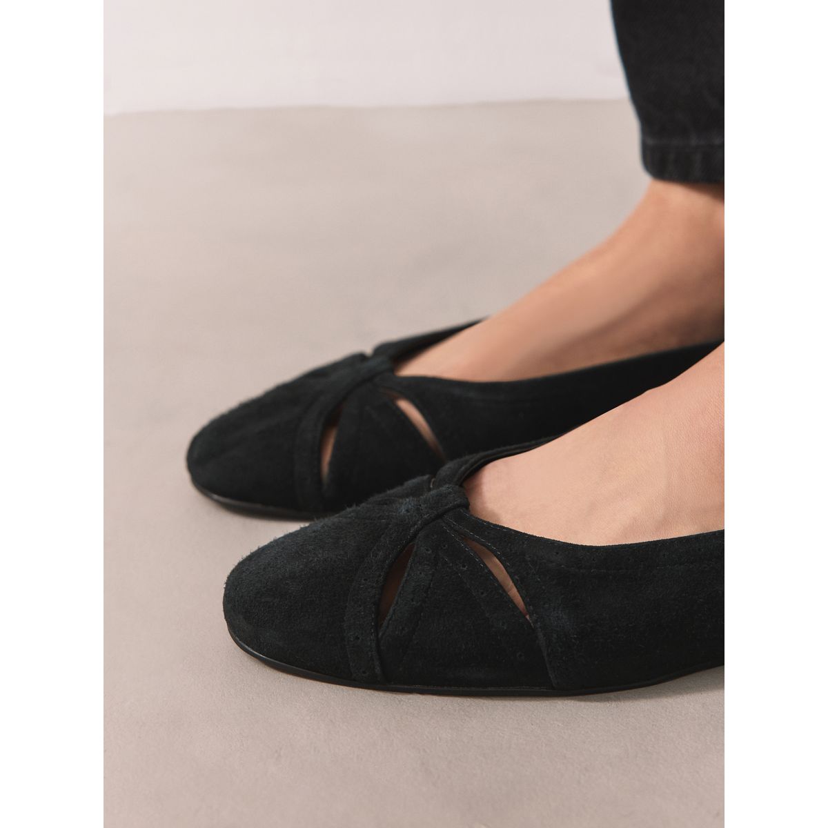 Ballerines forever comfort® en cuir noir, NEXT