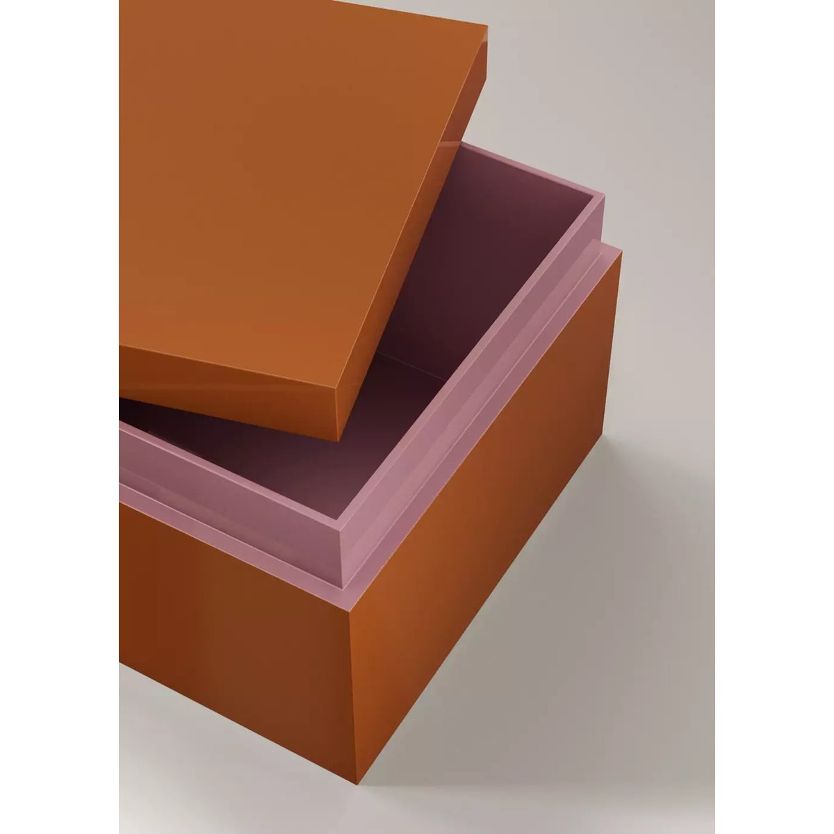 Boîte bicolore en bois marron, MANGO HOME