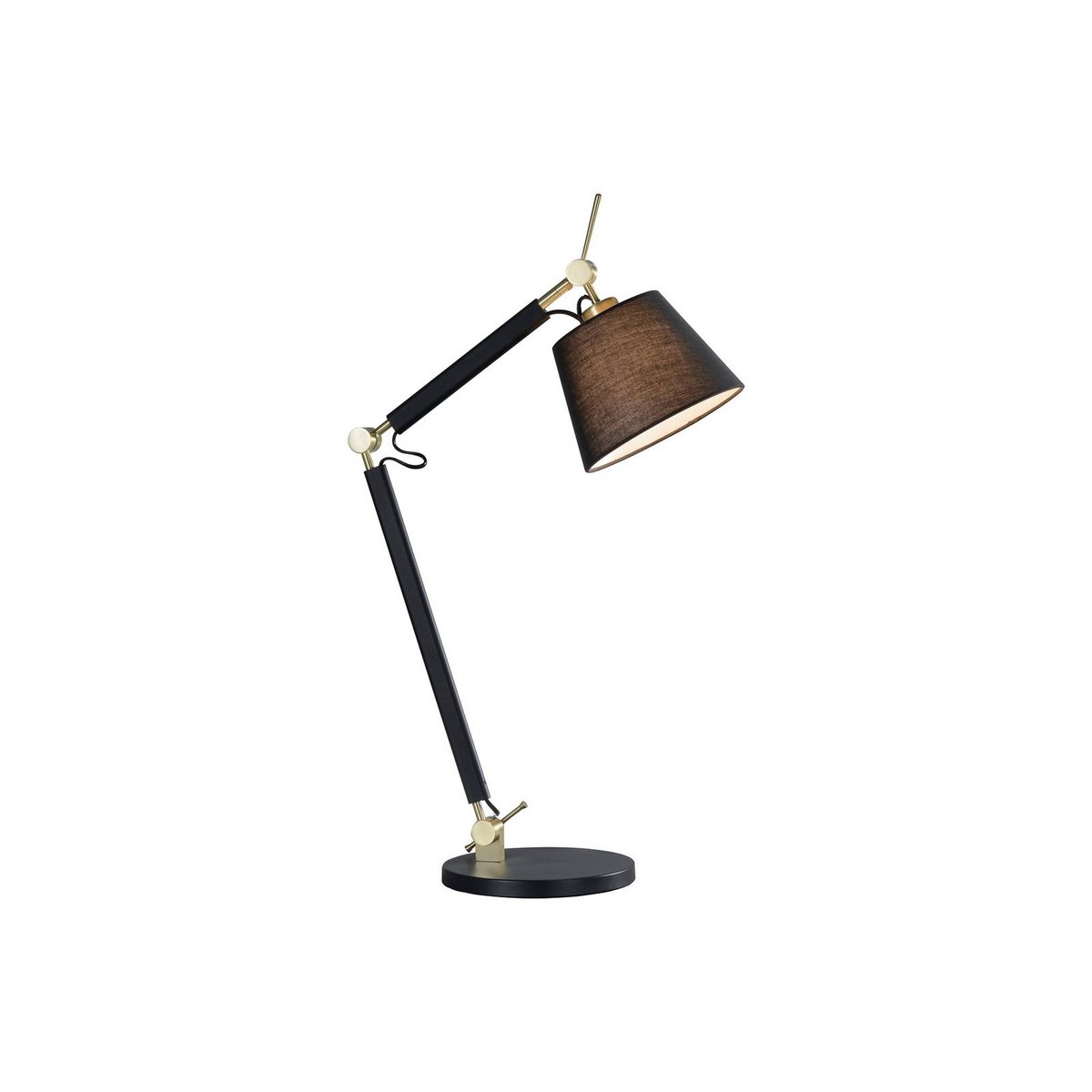 Lampe à poser en métal, Marvaine noir, or, blanc, LUCANDE