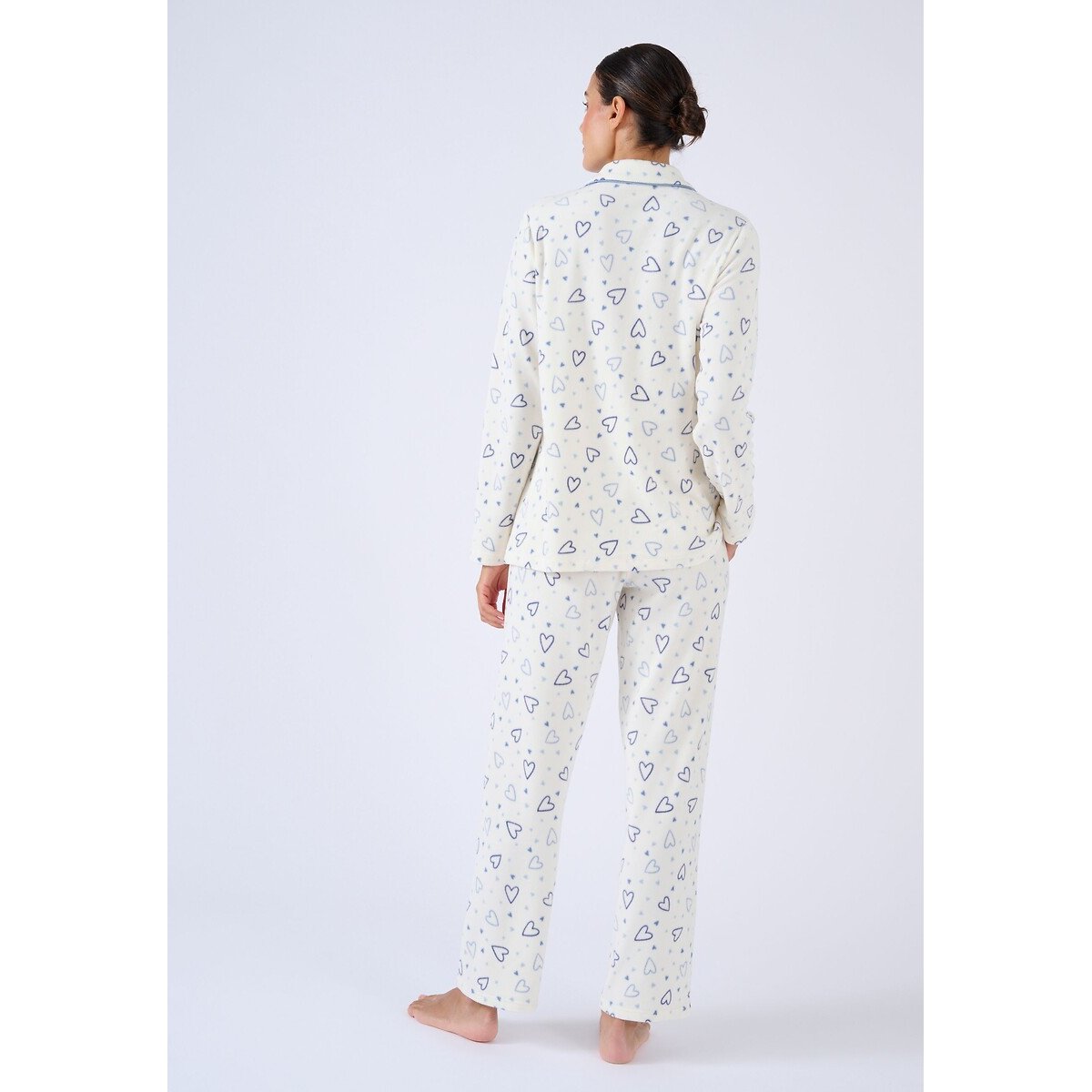 Thermolactyl Fleece Pyjamas blue checks, DAMART