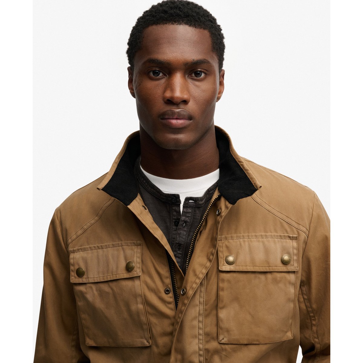 Veste Cirée Racer - The Merchant Store beige canyon, SUPERDRY