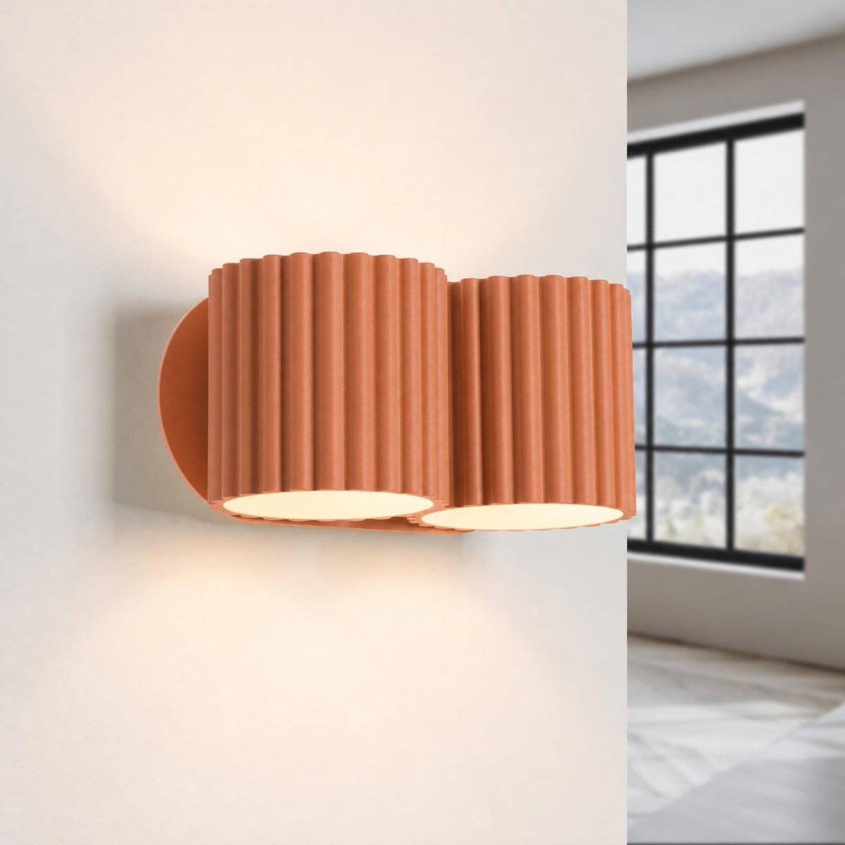 Applique murale Aluminium Ocre Rouge G9 2 Aura ocre rouge, EDEN