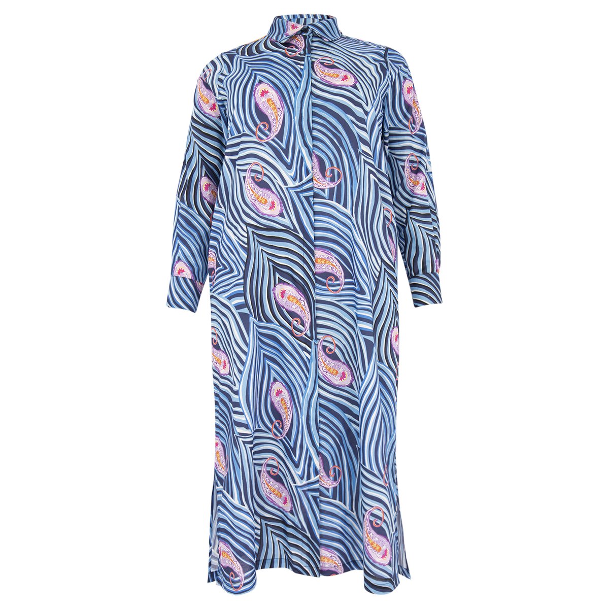 Chemise imprimée paisley bleu, YOEK