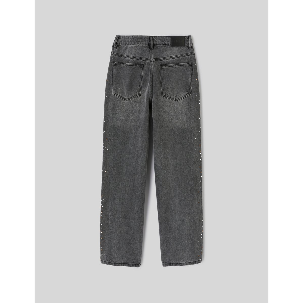 Jean droit strass gris foncé, BZB