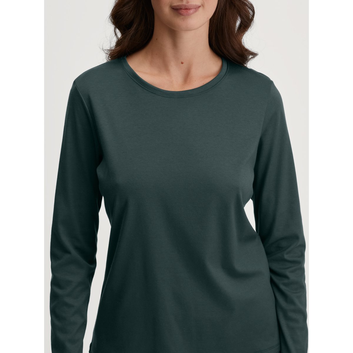 T-shirt à manches longues manches longues Coton FAVOURITES BOTANIC emerald vert, CALIDA