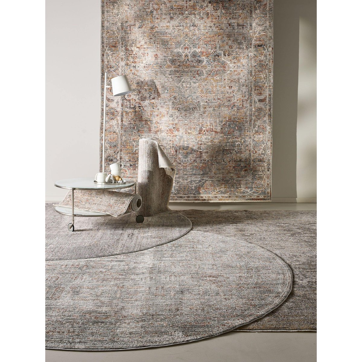 Tapis de couloir ANWAR gris/orange, BENUTA