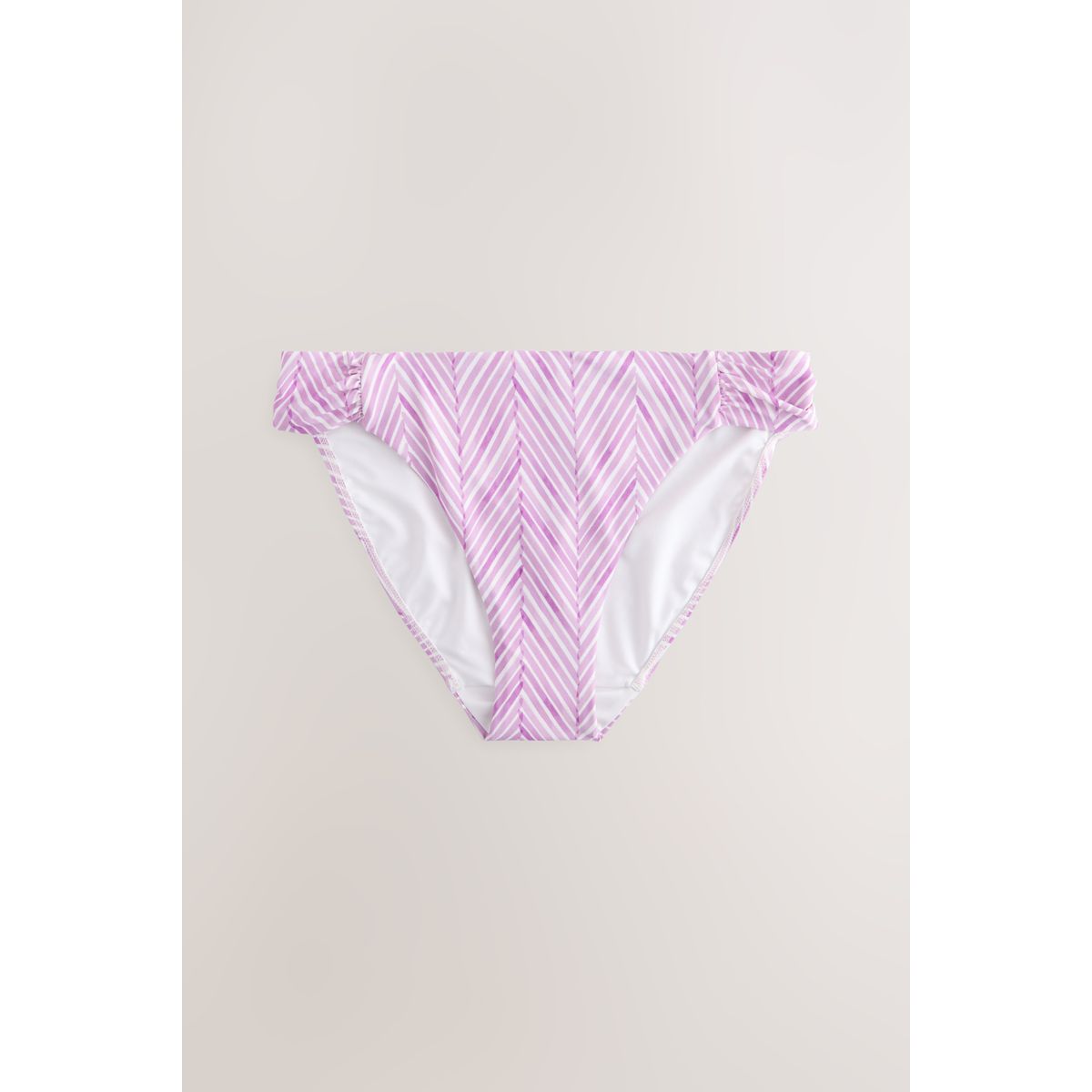 Bas de bikini échancré froncé violet lilas, NEXT