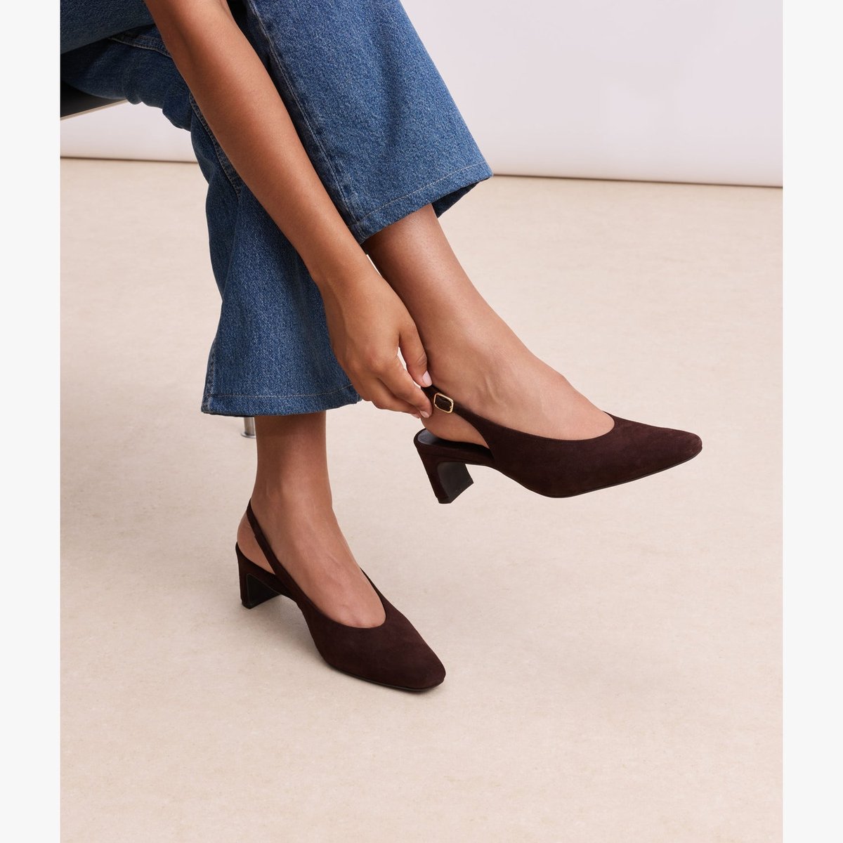 Escarpin en cuir CALISTA marron chocolat, BOCAGE