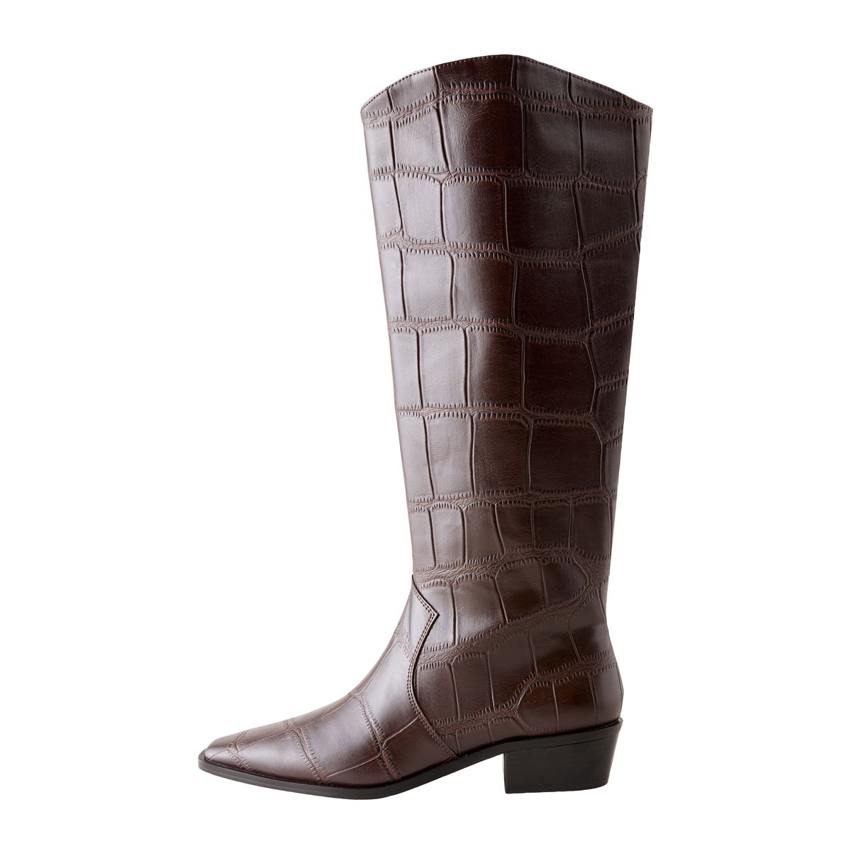 Bottes à bout ciselé forever comfort® crocodile en relief marron chocolat, NEXT