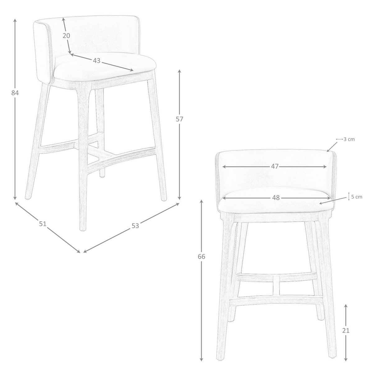 Tabouret en simili cuir marron | noyer, ANGEL CERDA
