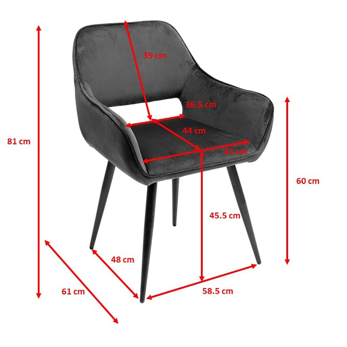 Ensemble table et 4 chaises, GLENN gris, KARE DESIGN