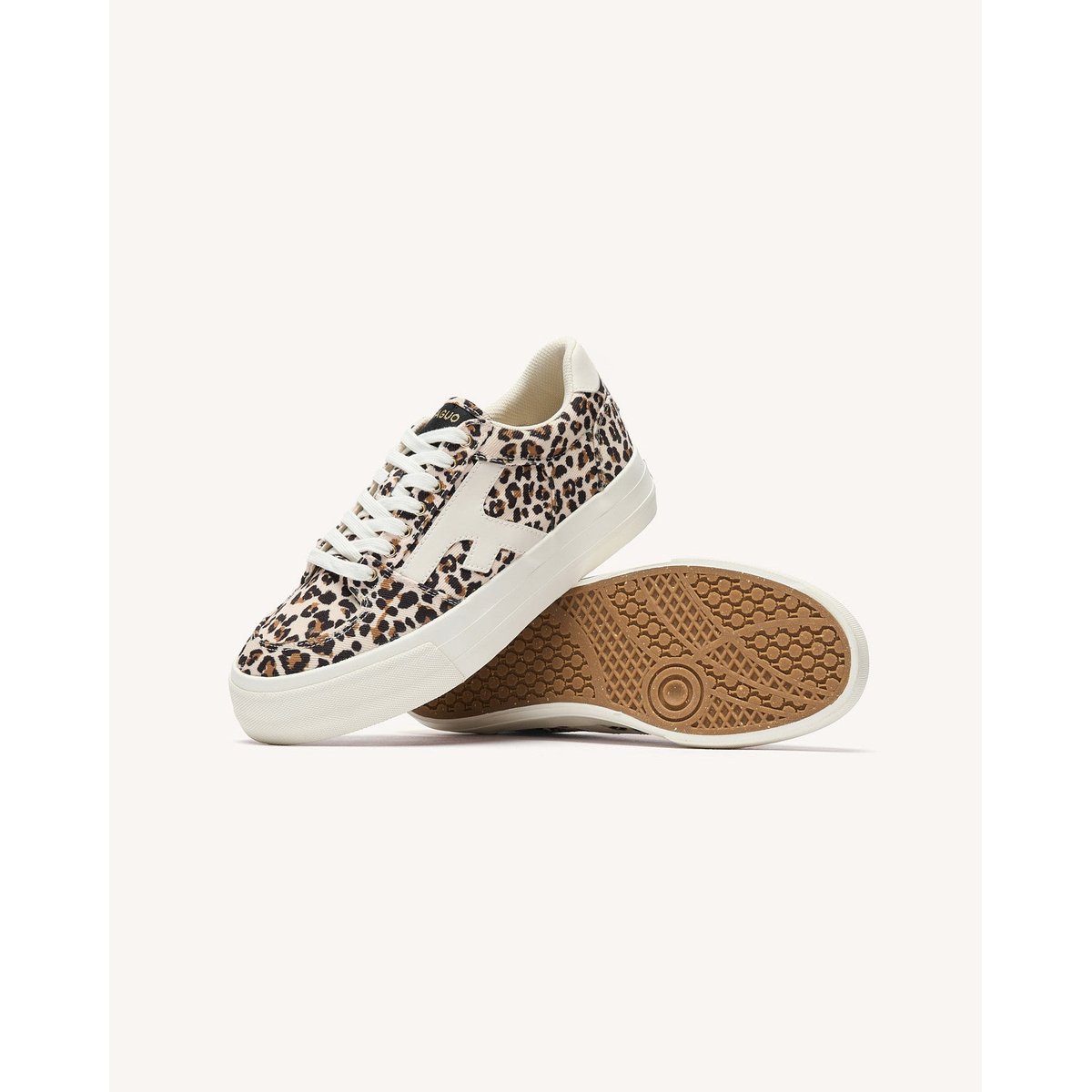 Tennis basses tissu WALNUT PLATFORM beige, FAGUO