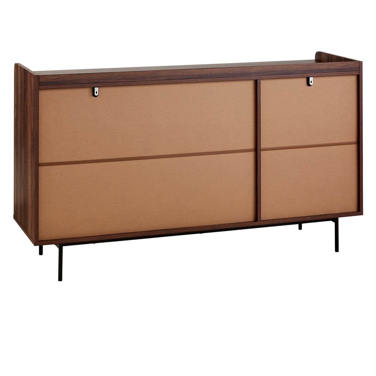 Buffet 3 portes décor noyer JETSON bois foncé, CALICOSY