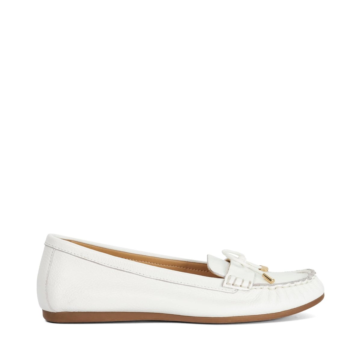 Mocassins en cuir - GRIER white-leather, DUNE LONDON