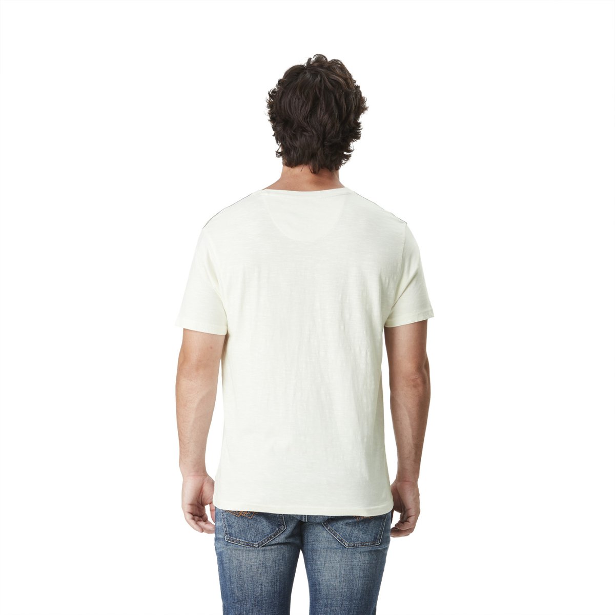 Tee Shirt en coton RULES ecru/bleu, VON DUTCH